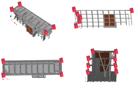 A collage of several images of a conveyor belt

Description automatically generated